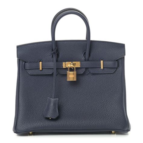 HERMES Togo Birkin 25 Bleu Nuit 844741 